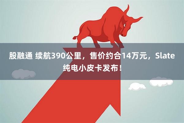 股融通 续航390公里，售价约合14万元，Slate纯电小皮卡发布！