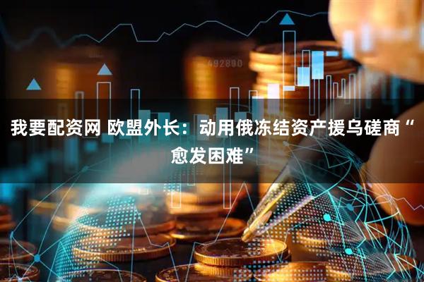 我要配资网 欧盟外长：动用俄冻结资产援乌磋商“愈发困难”