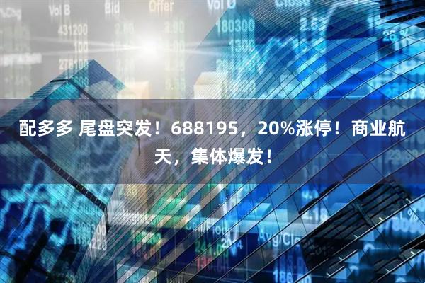 配多多 尾盘突发！688195，20%涨停！商业航天，集体爆发！
